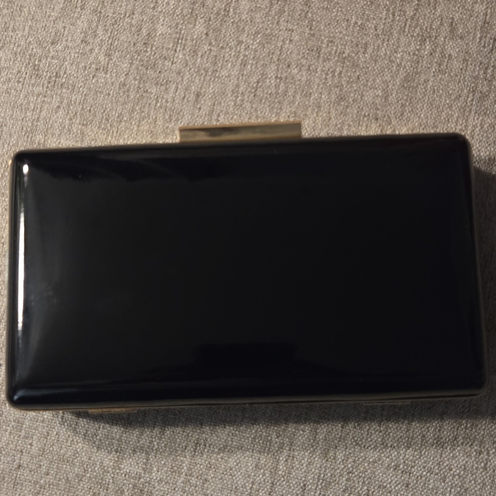 Black Rectangular Hard Clutch